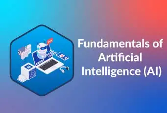 Fundamentals of AI explaining core concepts such as machine learning, neural networks, data processing, and intelligent automation for beginners.