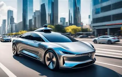 Autonomous self-driving car using AI and advanced sensors for smart navigation